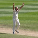 Umpire appeal at cricket match