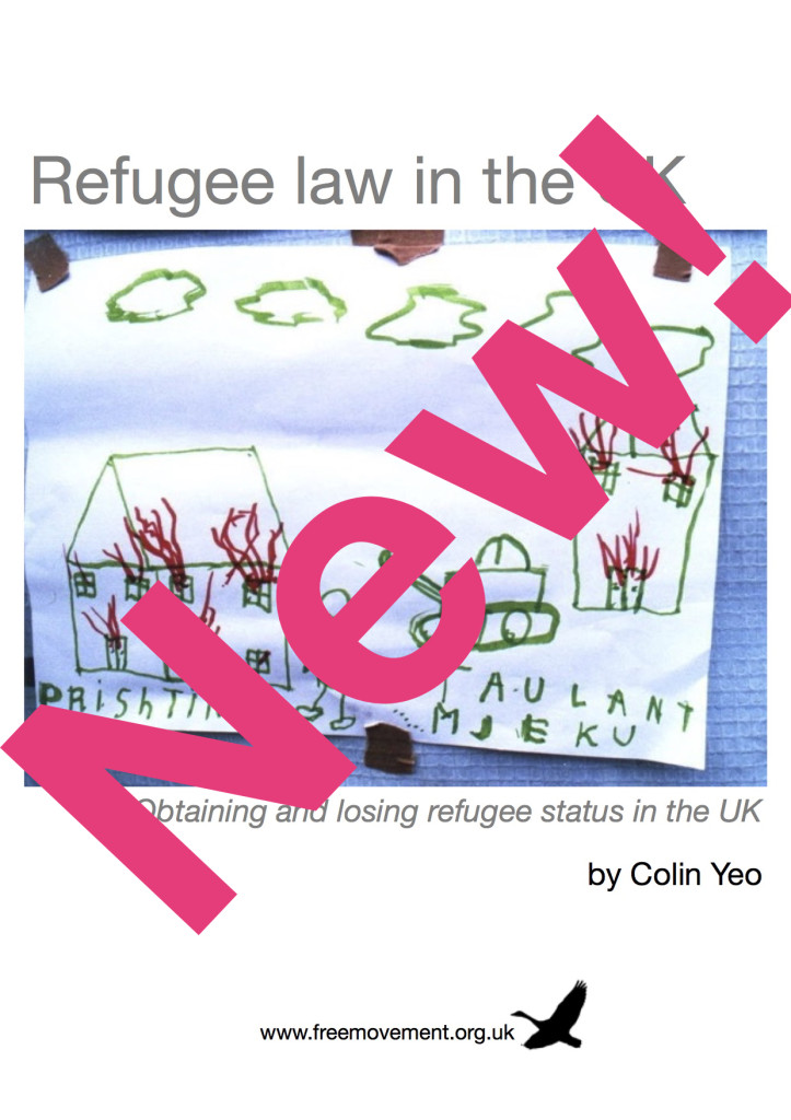 Refugee law in the UK cover – new!