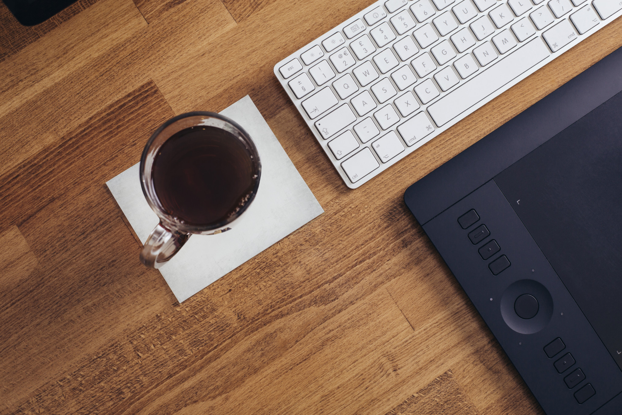 keyboard coffee tea cup