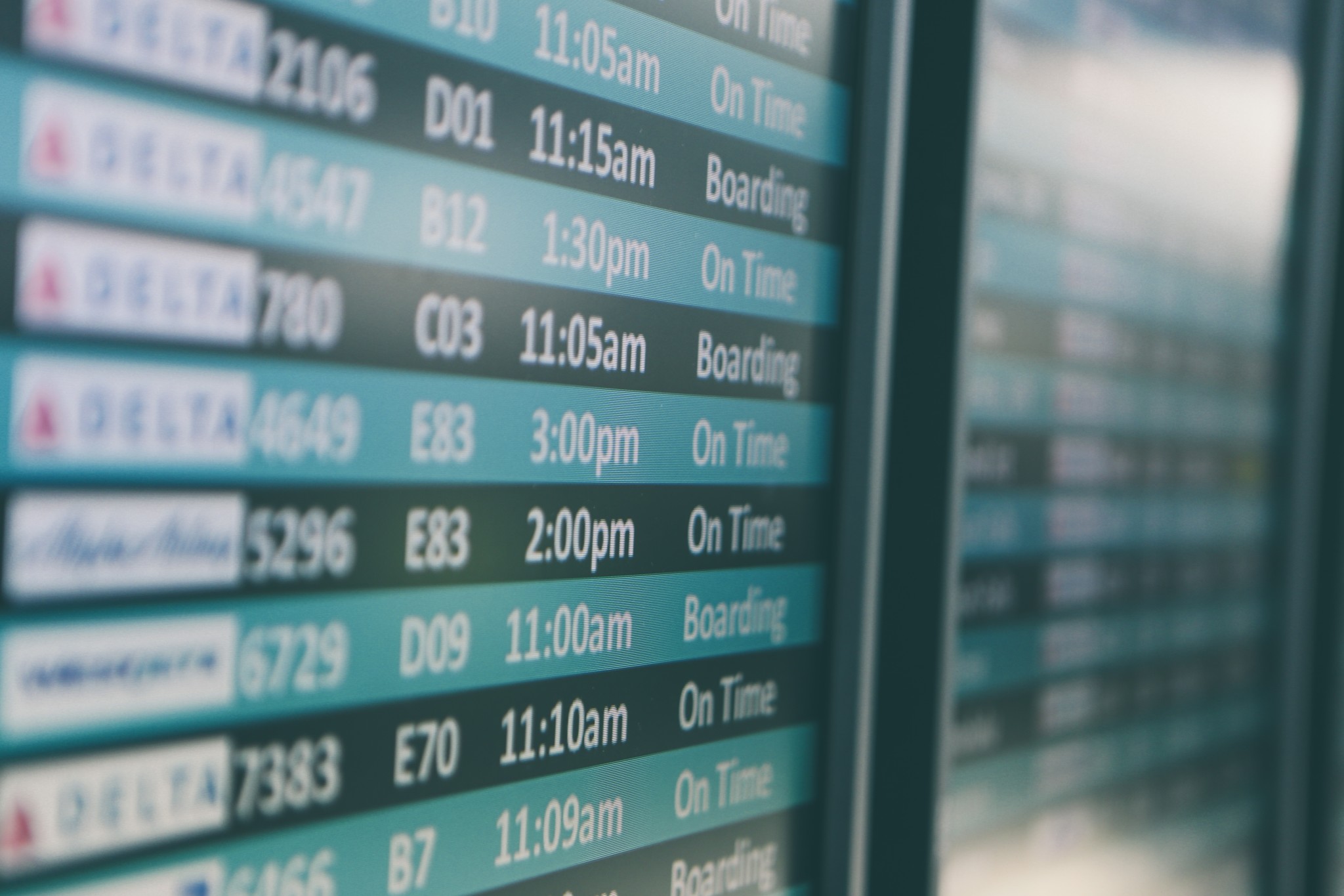 airport departures board