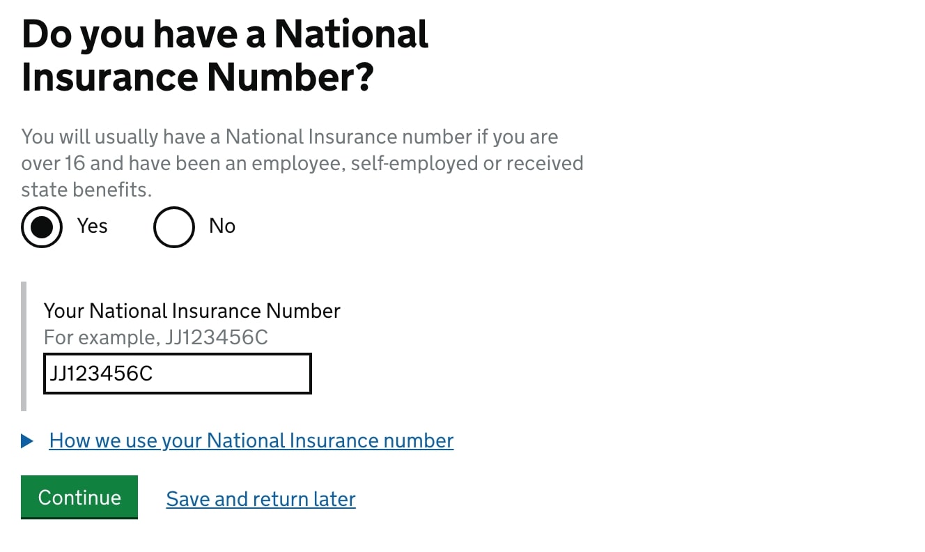 National Insurance Card Name Change